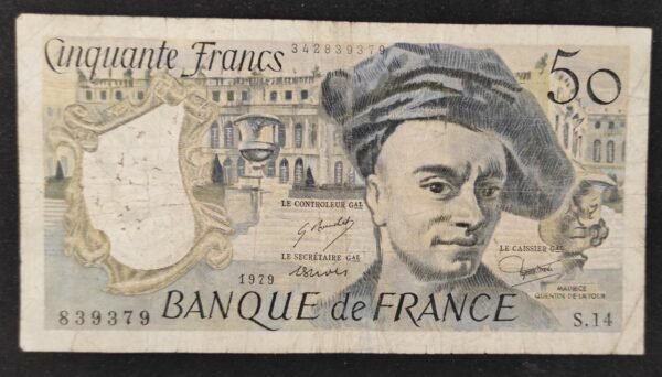 france billet de 50 francs quentin de la tour 1979 s.14 ref : f.67/04