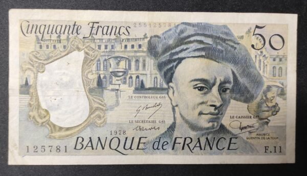 france billet de 50 francs quentin de la tour 1978 f.11 ref : f.67/03