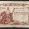 rare indochine française billet de 1 piastre 1909 pick 34 !