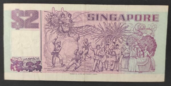 singapour billet de 2 dollars de 1992 pick 28 (copie)