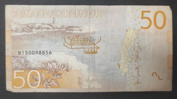 suède billet de 50 kronor de 2015 pick 70 circulé (copie)