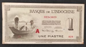 banque de l'indochine billet de 1 piastre 1953 pick 76