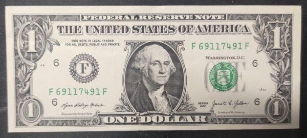 etats unis d'amérique usa billet de 1 dollar 2021 f (6) atlanta géorgie spl