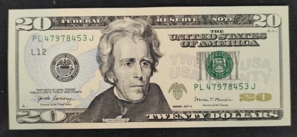 etats unis d'amérique usa billet de 20 dollars 2017 l 12 san francisco ( californie ) neuf