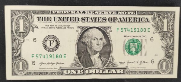 etats unis d'amérique usa billet de 1 dollar 2021 f (6) atlanta géorgie (copie)