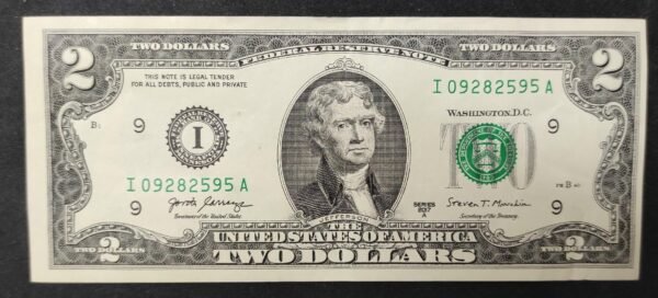rare etats unis d'amérique usa billet de 2 dollars 2003 i (9) minneapolis ( mn ) ! (copie)