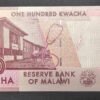 malawi billet de 100 kwacha de 2020 pick65e neuf unc
