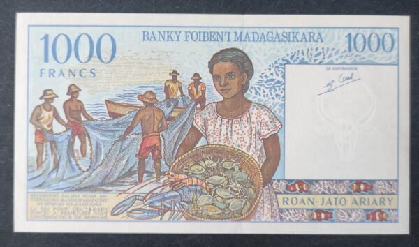 madagascar billet de 1000 francs / 200 ariary type 1994 pick 76 neuf