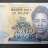 malawi billet de 200 kwacha de 2022 pick65ag neuf unc