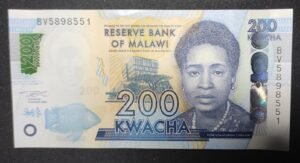 malawi billet de 200 kwacha de 2022 pick65ag neuf unc
