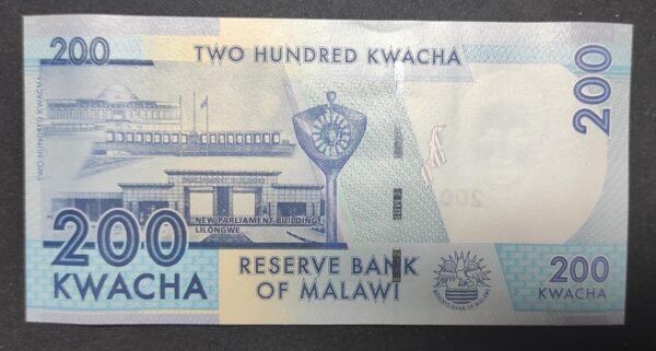 malawi billet de 200 kwacha de 2022 pick65ag neuf unc