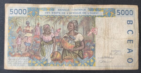 burkina faso bceao billet de 5000 francs 1997 pick 14