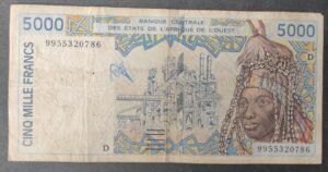 mali bceao billet de 5000 francs 1999 pick 13