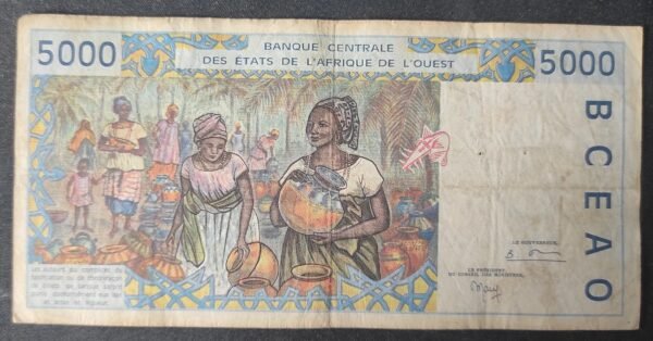 mali bceao billet de 5000 francs 1999 pick 13