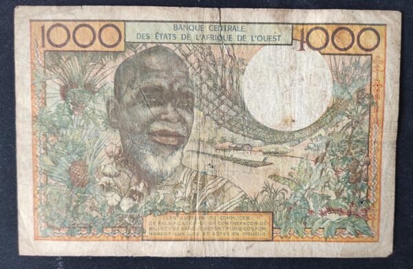 cote d'ivoire afrique de l'ouest billet de 1000 francs non daté