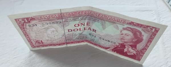 caraïbes de l’est east caribean billet de 1 dollar 1965 pick 13 reine elisabeth sup