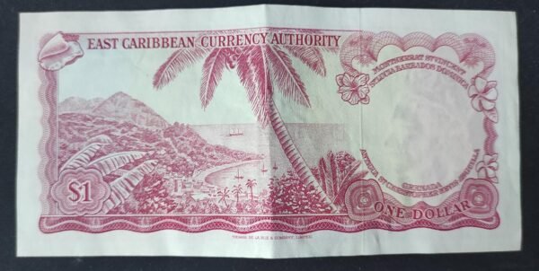 caraïbes de l’est east caribean billet de 1 dollar 1965 pick 13 reine elisabeth (copie)