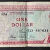 caraïbes de l’est east caribean billet de 1 dollar 1965 pick 13 reine elisabeth (copie)