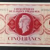 billet de 5 francs caisse centrale de la france d'outre mer