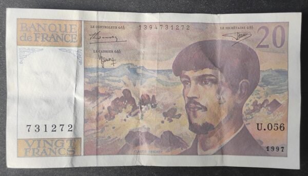 france billet de 20 francs debussy de 1997 f.062 ref : f.66ter/02 (copie)