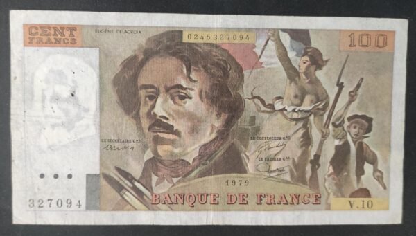 france billet de 100 francs delacroix 1979 v.10 ref : f.69/02
