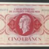 rare billet de 5 francs caisse centrale de la france d'outre mer pr neuf ! (copie)
