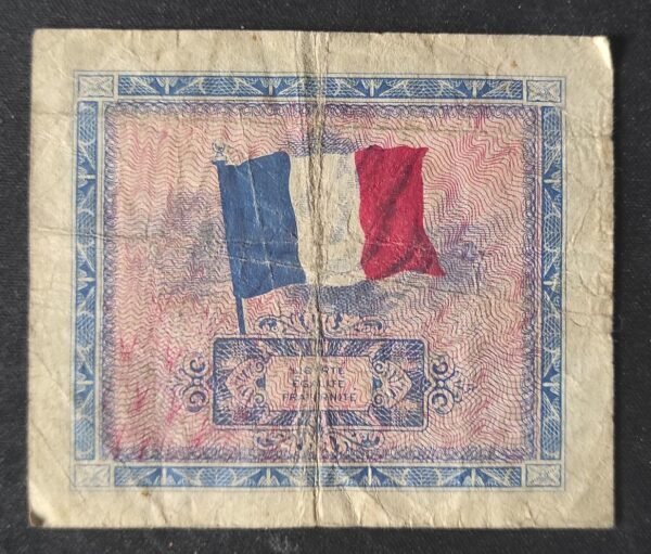 france billet de 5 francs drapeau sans série de 1944 ref : vf.17/01
