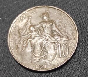 rare france pièce de 10 centimes dupuis 1921 ttb (copie)