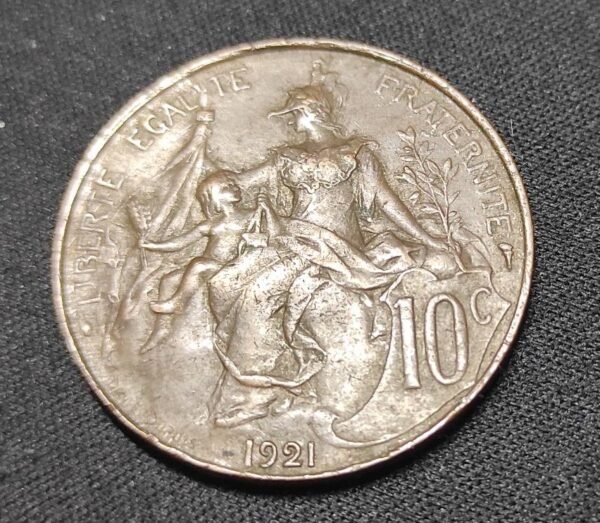 rare france pièce de 10 centimes dupuis 1921 ttb (copie)