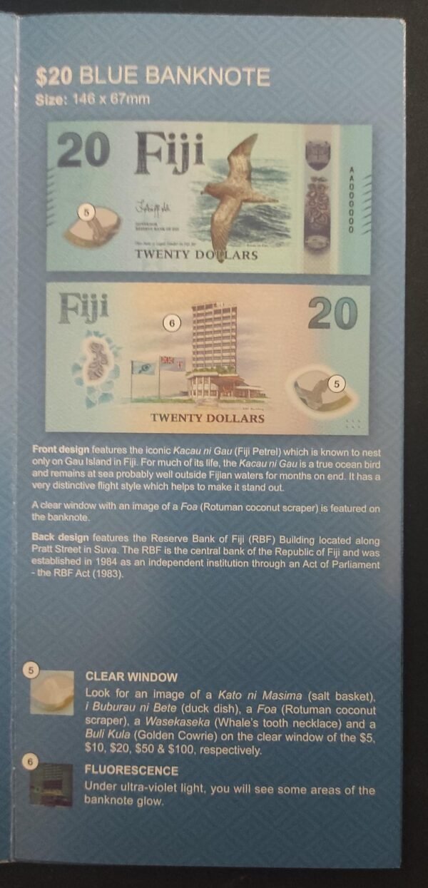 nouveauté 2026 fidji magnifique billet 20 dollars polymère neuf unc