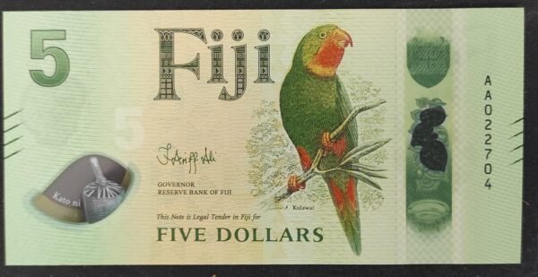 nouveauté 2026 iles fidji pacifique sud magnifique billet 5 dollars neuf unc