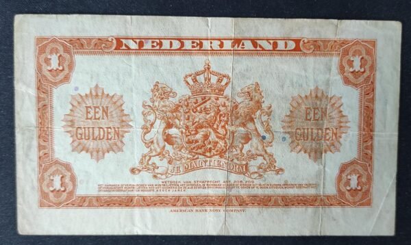 pays bas billet de 1 gulden du 04/02/1943 pick 64