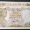 france billet de 500 francs la paix du 18/12/1941 z.4104 ref : f.32/25