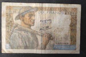 france billet de 10 francs mineur du 25/03/1943 o.40 ref : f.08/08