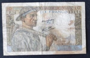 france billet de 10 francs mineur du 26/11/1942 p.34 ref : f.08/06 radar france billet de 10 francs mineur du 26/11/1942 p.34 ref : f.08/06 radar