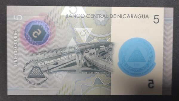 nicaragua billet de 10 cordobas de 2019 polymère neuf ( unc ) (copie)