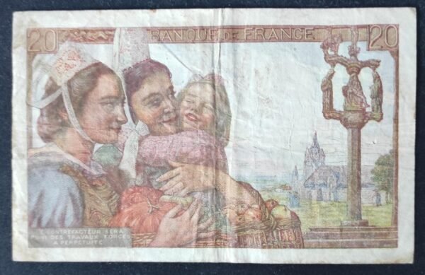 france billet de 20 francs pécheur du 21/05/1942 f.23 ref : f.13/02 (copie)