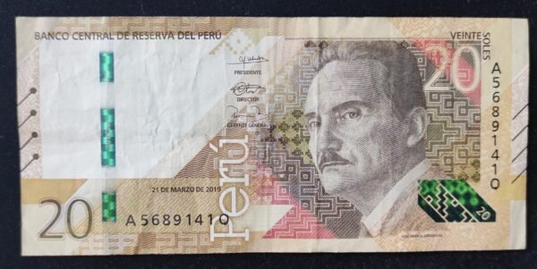 pérou billet de 20 soles du 21/03/2019 pick 197 (copie)
