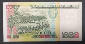 pérou billet de 1000 intis de 1988 pick 136 neuf unc