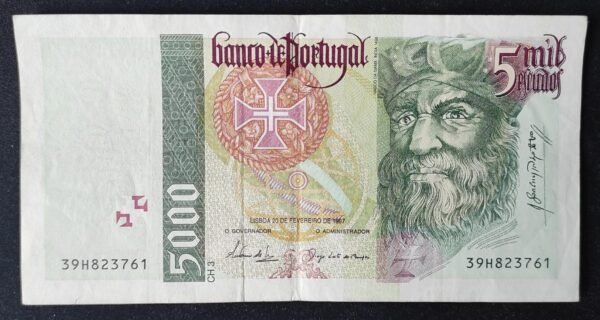 portugal billet de 5000 escudos du 20/02/1997 pick 190