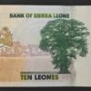 sierra leone billet de 10 leones 2022 neuf unc