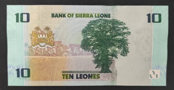 sierra leone billet de 10 leones 2022 neuf unc