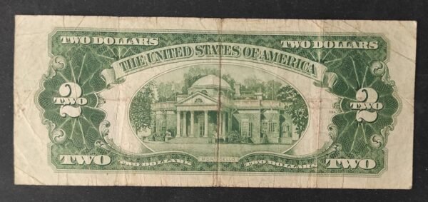 etats unis d'amérique usa billet de 2 dollars sceau rouge 1953 aa ! (copie)