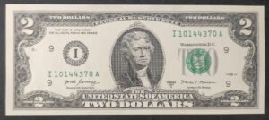 rare etats unis d'amérique usa billet de 2 dollars 2017 i (9) minneapolis ( mn ) !
