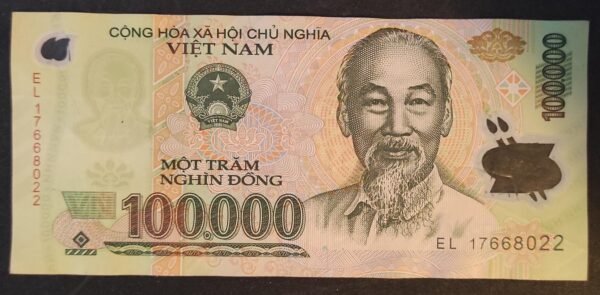 viet nam billet de 100 000 dong de 2017 polymère pick 122