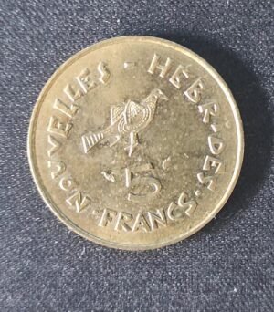 rarissime pièce de 5 francs des nouvelles hébrides 1982 !!