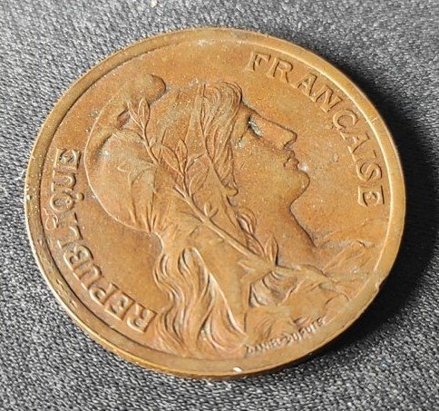 rare france pièce de 10 centimes dupuis 1921 ttb