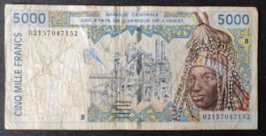 niger bceao billet de 5000 francs 2002 pick 13 (copie)
