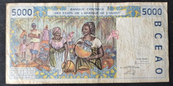 niger bceao billet de 5000 francs 2002 pick 13 (copie)