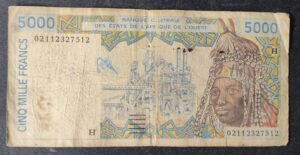 niger bceao billet de 5000 francs 2002 pick 13